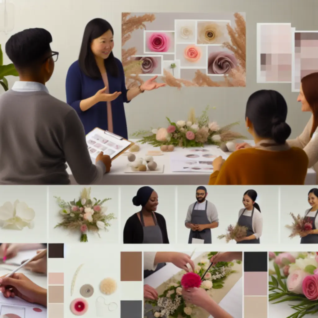 Schemat procesu współpracy przy realizacji dekoracji kwiatowych