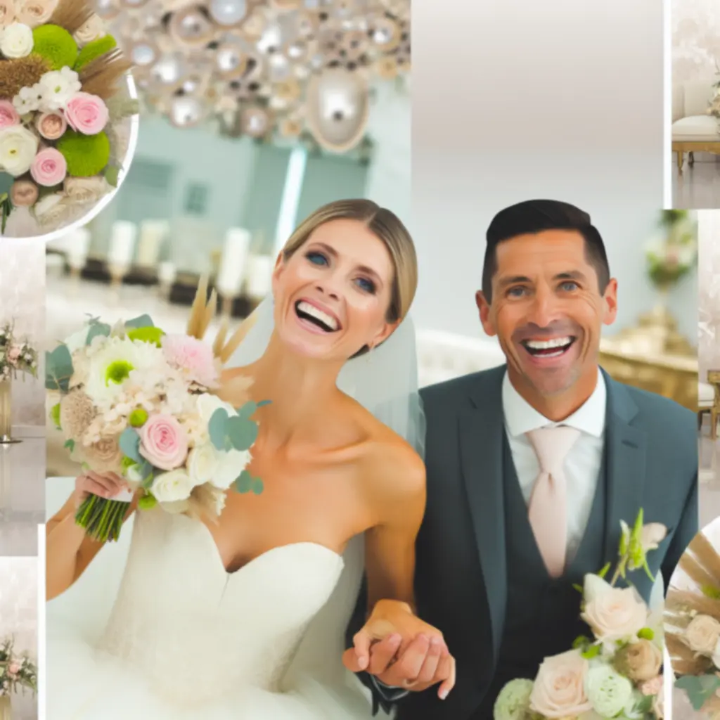 Para młoda otoczona elegancką aranżacją kwiatową przygotowaną przez Floraventra