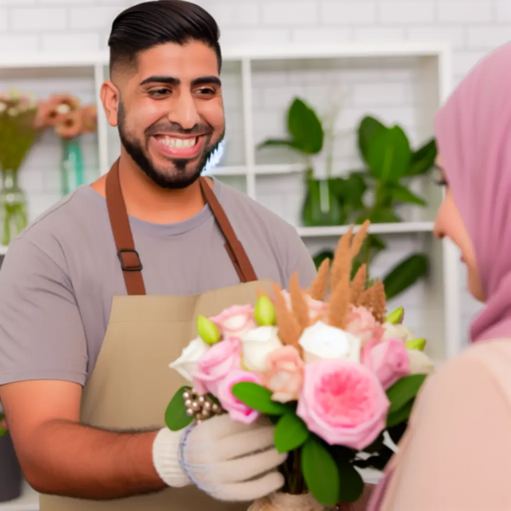 Florystki Floraventra tworzące kompozycje kwiatowe podczas pracy w pracowni